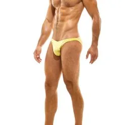 Slip Low Cut Pure Velvet - Jaune -Poppers Soldes Boutique slip low cut pure velvet jaune 2 1 9324