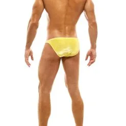 Slip Low Cut Pure Velvet - Jaune -Poppers Soldes Boutique slip low cut pure velvet jaune 3 1 9324