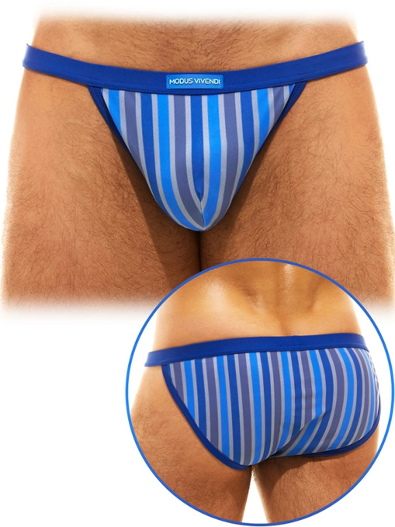 Slip Tanga Trapped Camo - Bleu 3 Slip Tanga Trapped Camo - Bleu