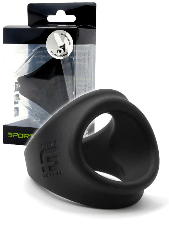 Sport Fucker Freeballer Cockring - Black 3 Sport Fucker Freeballer Cockring - Black