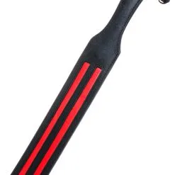 Tapette En Cuir Noir ? Bandes Rouges