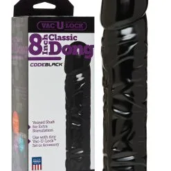 Vac-U-Lock - 8 Inch Classic Dong CodeBlack